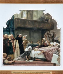 Étude pour Sainte Élisabeth et son confesseur Conrad de Marburg en 1230 (détail)